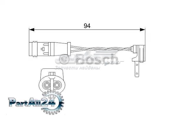 Датчик зносу гальмівних колодок, передній 1987474553 BOSCH