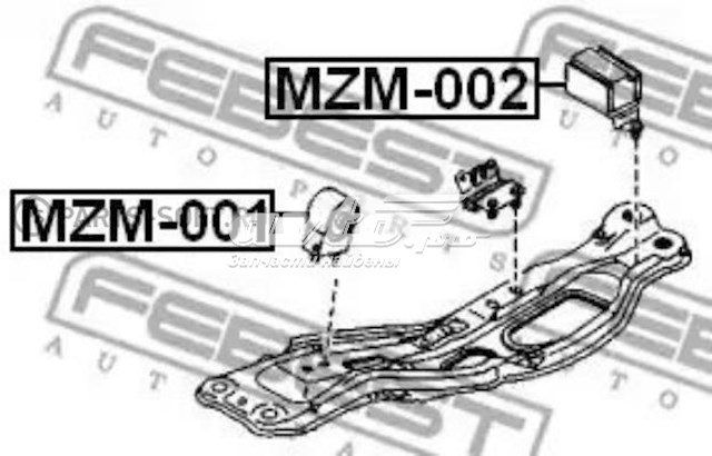 Soporte, motor, inferior MZM002 FEBEST