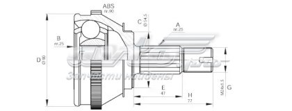 82443533 Fiat/Alfa/Lancia junta homocinética externa dianteira