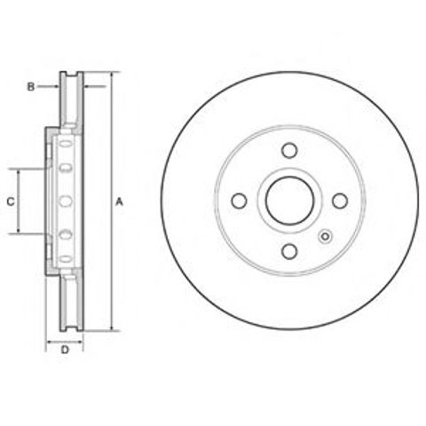 Гальмо дискове переднє BG4647C DELPHI