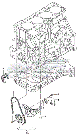 Масляний насос двигуна 06A115105B VAG