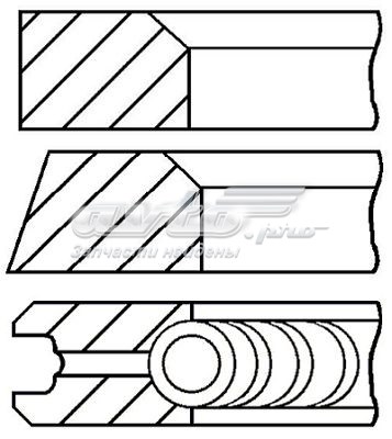 Кільця поршневі на 1 циліндр, 2-й ремонт (+0,50) 0840520700 GOETZE