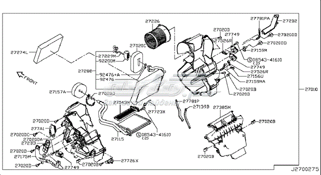 Їжачок вентилятора пічки 277A14BU0A NISSAN