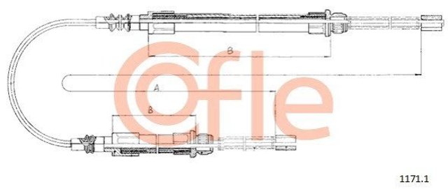 Трос ручного гальма задній, правий/лівий 11711 COFLE