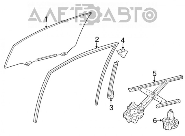 Guía de vidrio para el marco de la puerta delantera izquierda 6815176010 TOYOTA