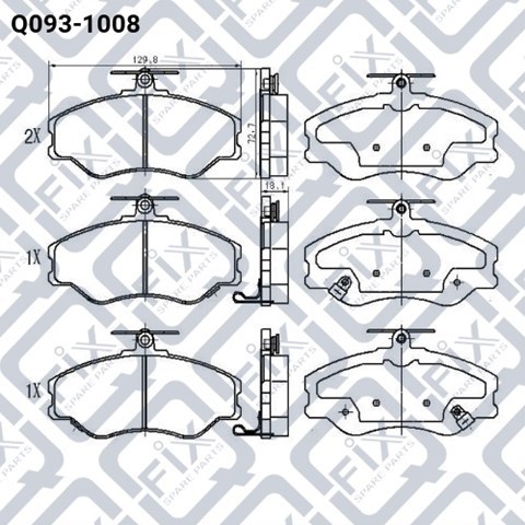 Q0931008 Q-fix Колодки передние