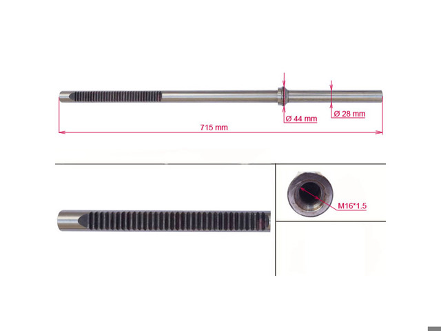 Вал (шток) рулевой рейки EMMETEC FO228C