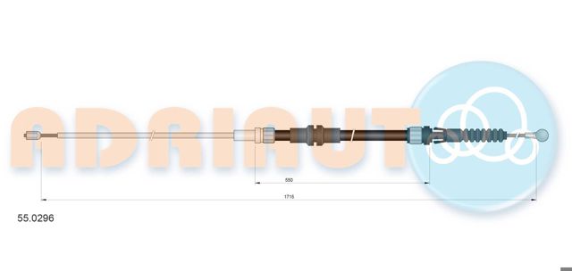 Трос ручного гальма задній, правий/лівий 550296 ADRIAUTO