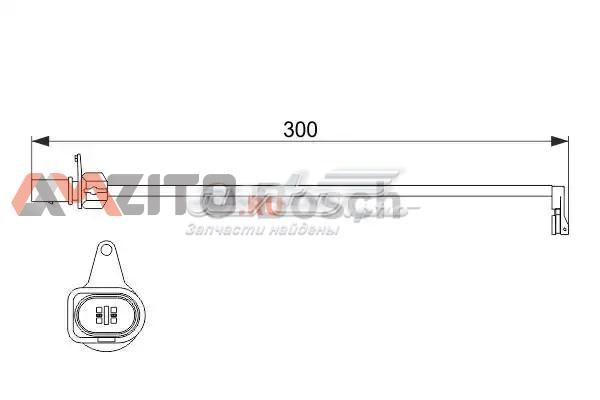 Датчик зносу гальмівних колодок, передній 1987474505 BOSCH