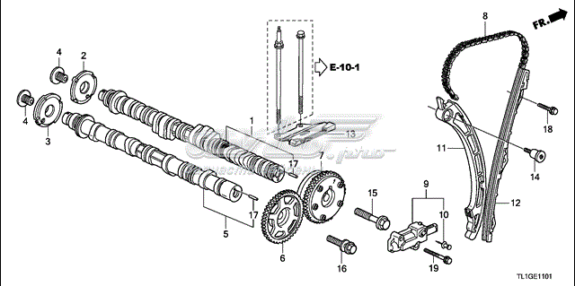 Натягувач ланцюга ГРМ 14510R40A01 HONDA