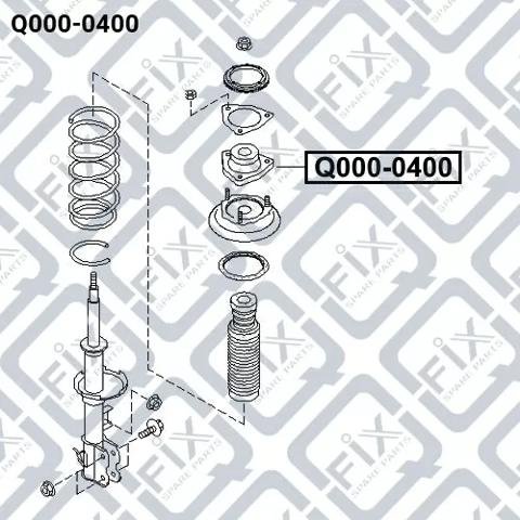 Опора амортизатора заднего Q0000400 Q-fix