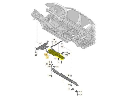 Protección motor trasera 7L8825231A VAG