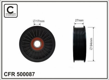 Tensor de la correa trapecial poli v 500087 CAFFARO