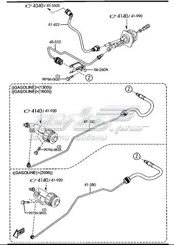 Шланг зчеплення BP4K41380F MAZDA