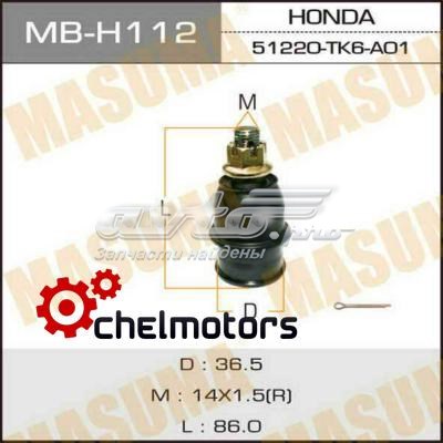 MBH112 Masuma Палец шаровой нижний