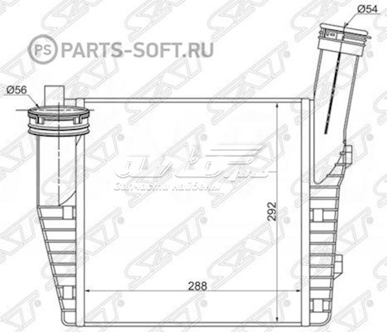радіатор интеркуллера ST7L6145804A радіатор интеркуллера ST7L6145804A