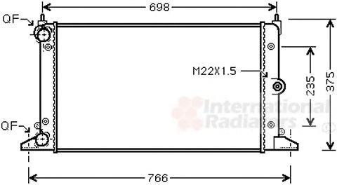 Радіатор основний 58002188 VAN WEZEL