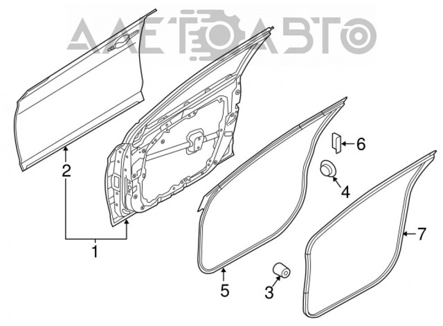 Водійські двері 76003C2000 HYUNDAI