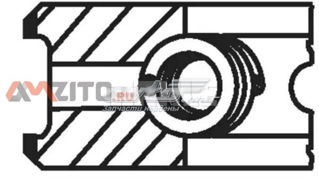 Комплект поршневых колец на 1 цилиндр, 2-й ремонт (+0,50) ATS S248501