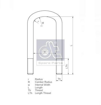 Скоба ресори 1016300 DIESEL TECHNIC