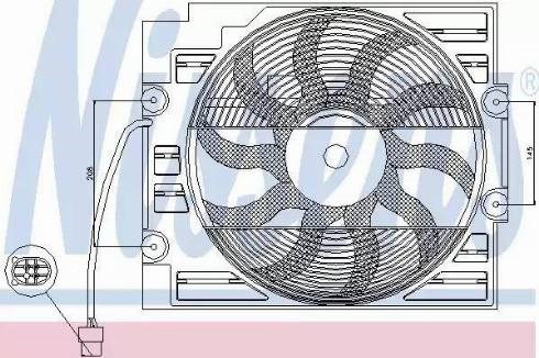 Ventilador (rodete +motor) aire acondicionado con electromotor completo 85629 NISSENS