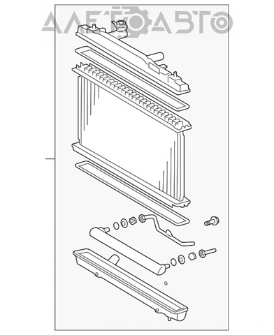 Радіатор системи охолодження двигуна 16400AD010 TOYOTA