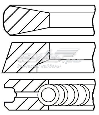 Кільця поршневі на 1 циліндр, STD. 0885470000 GOETZE
