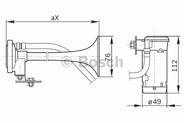 Купить 986320003 Bosch Сигнал звуковой (клаксон)