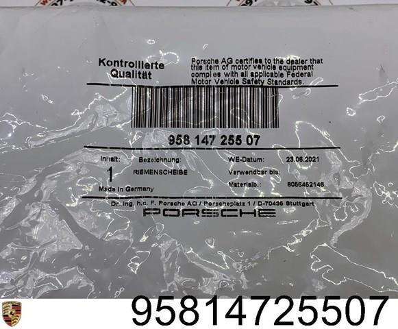 Шків насосу гідропідсилювача керма (ГПК) 95814725507 PORSCHE
