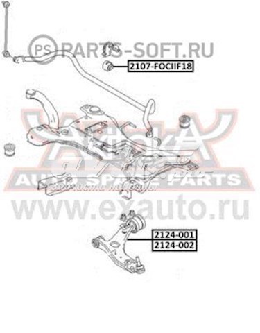 2107FOCIIF18 Akitaka втулка стабилизатора переднего
