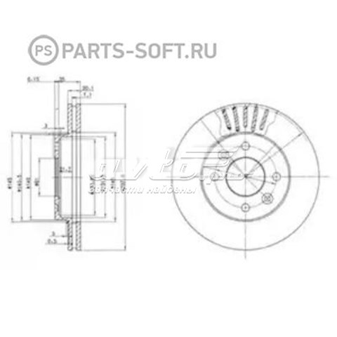 Диск гальмівний передній BG2282 DELPHI