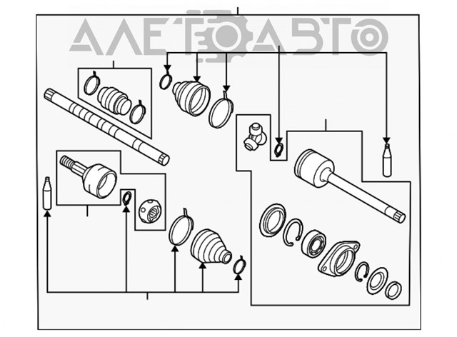 Правая полуось 391001AA0A Nissan