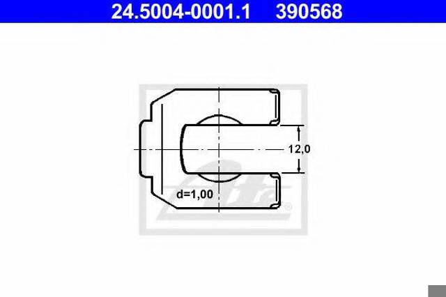 Скоба гальмівної трубки 24500400011 ATE