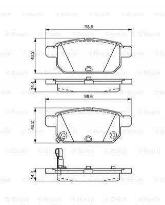 Задние тормозные колодки 0986495301 Bosch