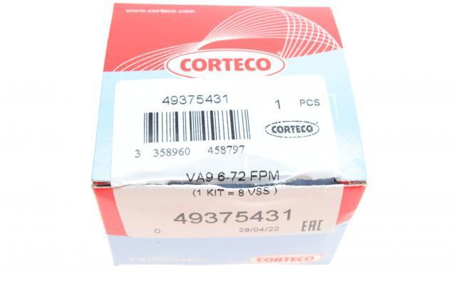 Juego de anillos de junta, vástago de válvula de escape 49375431 CORTECO