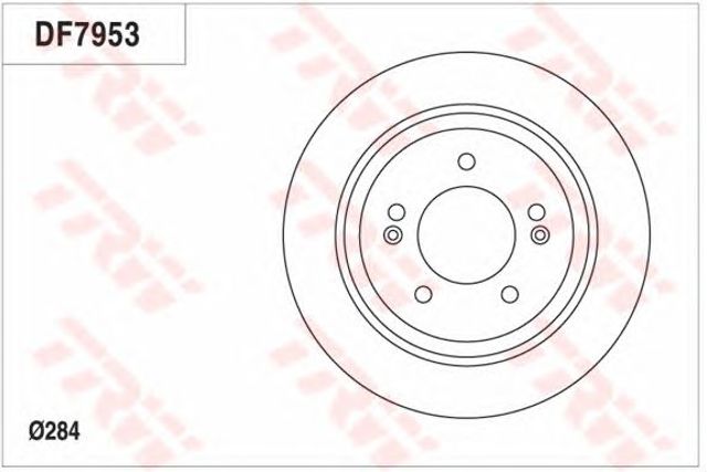 Диск гальмівний задній DF7953 TRW