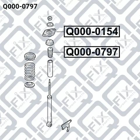 Отбойник амортизатора заднего Q0000797 Q-fix