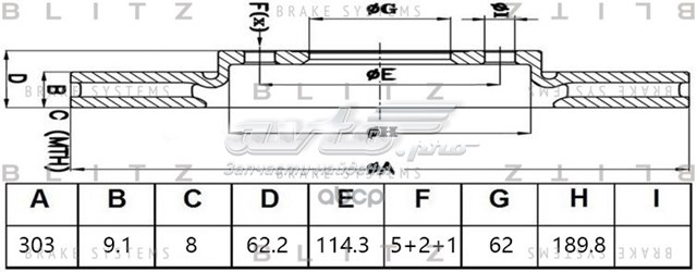 Тормозные диски BS0481 Blitz