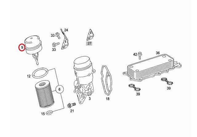 Крышка масляного фильтра Mercedes 6421800038