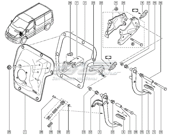 Педаль зчеплення 7701051740 RENAULT