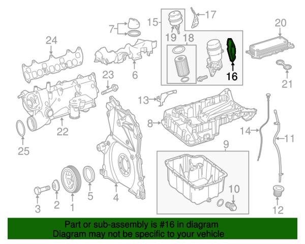 Прокладка адаптера маслянного фільтра A6421840080 MERCEDES