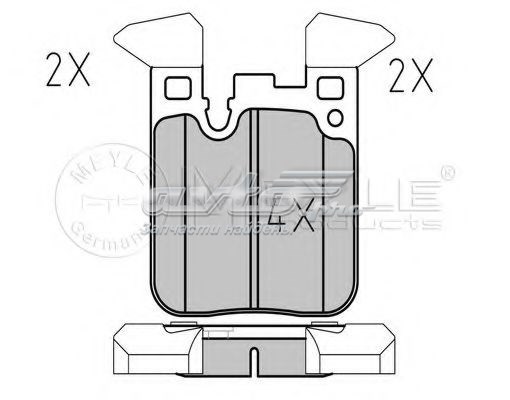 Колодки гальмові задні, дискові 0252502916 MEYLE