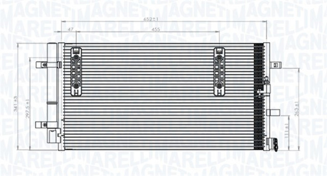 Радиатор кондиционера MAGNETI MARELLI BC827