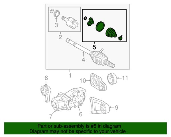 Fuelle, árbol de transmisión trasero interior 0443942030 TOYOTA