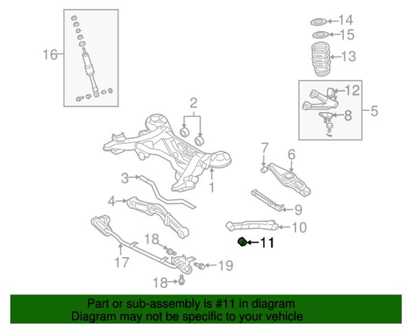 Сайлентблок задньої тяги 4125A006 MITSUBISHI