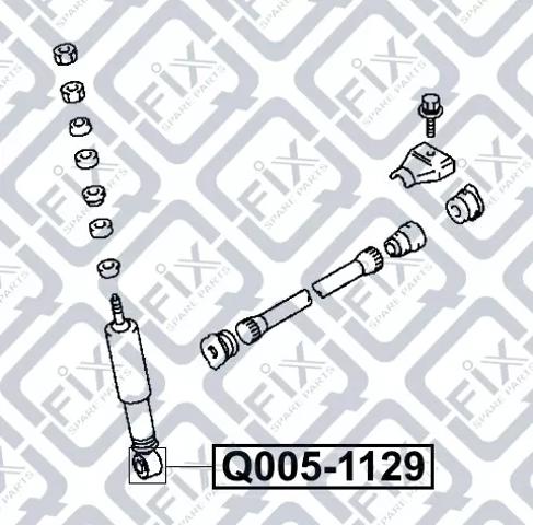 Сайлентблок амортизатора переднего Q-fix Q0051129 цена, от 2.74 USD