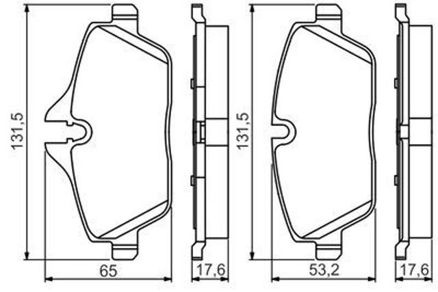 986495251 Bosch Колодки передние