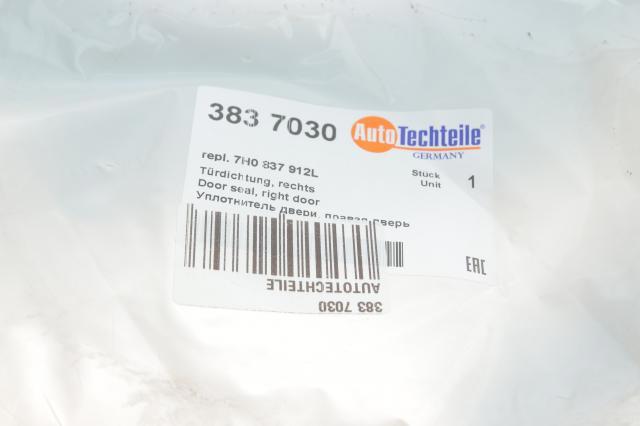Ущільнювач дверей передніх, правих (на кузові) 3837030 AUTOTECHTEILE