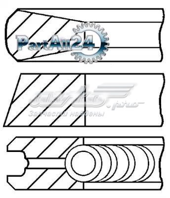Кільця поршневі на 1 циліндр, STD. 0824520000 GOETZE