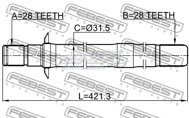 49560C5270 Hyundai/Kia Полуось передняя, правая